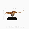 Leopard Bronze Sculpture Modern Art Craft Home Desk Decor
