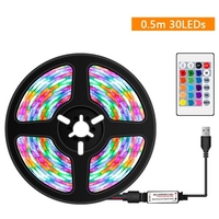Les bandes LED colorées RVB à intensité variable USB s