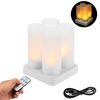 Les bougies chauffe-plat sans flammes scintillantes jaunes rechargeables de LED s