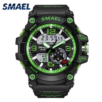 Les hommes élégants sports multi-fonction montre étanche électronique montre-bracelet à double affichage