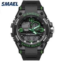 Les hommes élégants sports multi-fonction montre étanche électronique montre-bracelet à double affichage