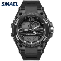 Les hommes élégants sports multi-fonction montre étanche électronique montre-bracelet à double affichage