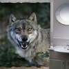 Les rideaux imperméables de rideau en douche de 3D animaux colorés de simulation des toilettes de salle de bains avec des crochets