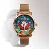 Lettres de la veille de noël étudiante de mode festive tendance féminine fermoir magnétique or coquille montre montre à Quartz 1