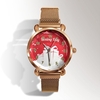 Lettres de la veille de noël étudiante de mode festive tendance féminine fermoir magnétique or coquille montre montre à Quartz 13