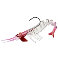 Leurre de pêche aux crevettes souples appât artificiel aux crevettes souples avec crochet
