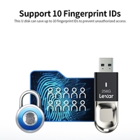 Lexar F35 32 Go USB Flash Drive USB3.0 Métal Fingerprint Encryption U Disk 150 Mo / s Vitesse de lecture pour PC portable