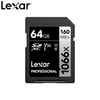 Lexar Professional 1066x 64GB carte mémoire SD C10 U3 V30 niveau de vitesse jusqu