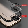 Léger Etanche 6.1 Type Couverture De Téléphone Mobile Haute Transparence Couleur Naturelle De Machine Nue Avec Bouton Rouge Bord Noir Pour I-phone 11