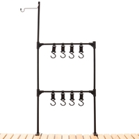Léger pliant Camping batterie de cuisine étagère suspendue étagère Portable extérieur barbecue outil vêtements stockage cintre support support
