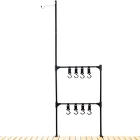 Léger pliant Camping batterie de cuisine étagère suspendue étagère Portable extérieur barbecue outil vêtements stockage cintre support support