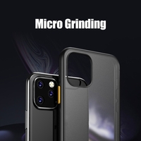 Léger,  étanche,  type 6.1,  couverture pour téléphone portable,  micro-givré,  dos transparent,  anti-empreintes digitales,  non jaunissant avec bord noir,  bouton jaune pour iPhone 11