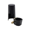 Ligature Attachement pour Alto Sax Saxophone Rubber Embouchure Cuir Artificielle Compact Durable