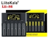 LiitoKala lii-S6 chargeur de batterie 18650 chargeur détection automatique de polarité à 6 emplacements pour 18650 26650 21700 14500, 10440 piles AA AAA