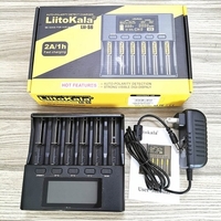 LiitoKala Lii-S6 Chargeur de batterie 6 emplacements 4 courants Détection automatique de polarité pour 18650 26650 21700 32650 AA AAA Batteries