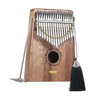 LINGTING K17S 17 touches Piano à main portable Kalimba Mbira Swartizia Spp Matériau en bois massif