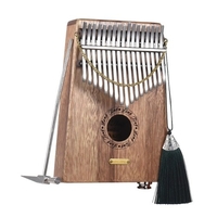 LINGTING K17SEQ 17 touches Piano à Pouce Portable Kalimba Mbira Swartizia Spp Ramassage Intégré En Bois Massif