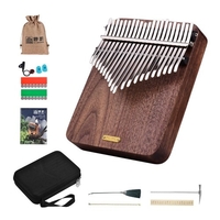 LINGTING K21W Piano à pouce en bois 21 touches Kalimba Mbira Sanza F Tonalité