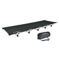 Lit de camping pliable Portable lit pliant extérieur pour une personne 330LB poids de roulement Compact pour randonnée en plein air