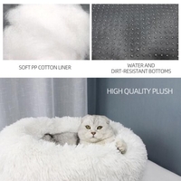 Lit moelleux rond pour animaux de compagnie Chat Lit moelleux pour chats Petits chats