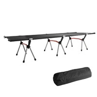 Lit pliant Portable extérieur lit de camping pour une personne 264LB poids de roulement Compact pour pique-nique en plein air Camping randonnée