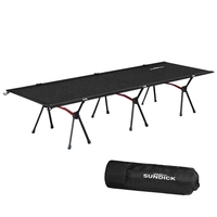 Lit pliant Portable extérieur lit de camping pour une personne 265LB poids de roulement Compact pour pique-nique en plein air Camping randonnée