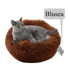 Lit pour animaux de compagnie Blusea Soft en peluche ronde