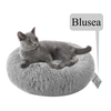 Lit pour animaux de compagnie Blusea Soft en peluche ronde