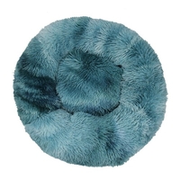 Literie Lit pour chien rond en fausse fourrure en peluche (rose,  16 po)
