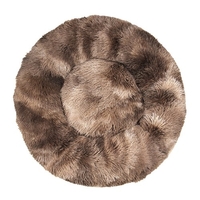 Literie Lit pour chien rond en fausse fourrure en peluche (rose,  16 po)