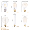 Lixada E27 40W Filament ancien décoratif Filament Edison lumière Ampoule antique Art Lampe 220V