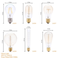 Lixada E27 40W Filament ancien décoratif Filament Edison lumière Ampoule antique Art Lampe 220V