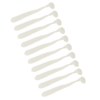 Lixada 10 PCS 7.5 cm / 2 g en forme de spirale corps T queue douce pêche leurre appâts souples mixte couleur leurre de pêche ensemble