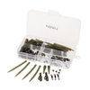 Lixada 100pcs Terminal Carp Fishing Tackle Sécurité Clips de plomb avec goupilles Tail Caoutchouc Tubes Anti Tangle Manches Changement rapide