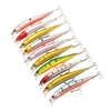Lixada 10PCS Minnow Hooks Plombs de pêche en plastique Baits Crank Ensachage Fish Fish Sable Wobbler Hard Baits