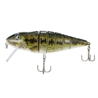 Lixada 11.8cm / 35g Lifelike 7 sections articulées Attrayante à la pêche Truite Swimbait Hard Bait Fish Hook Fishing Tackle