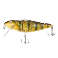 Lixada 11.8cm / 35g Lifelike 7 sections articulées Attrayante à la pêche Truite Swimbait Hard Bait Fish Hook Fishing Tackle