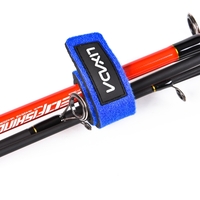 Lixada 2 Pack Tige de Pêche Manche Courroie Ceinture Pêche Pôle Cravate Emballage Bande Pack avec Élastique
