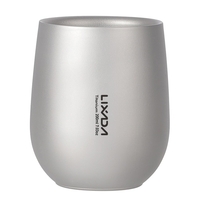 Lixada 200 ml ultra-léger titane Double paroi isolée tasse d
