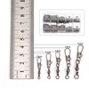 Lixada 200pcs 5 tailles pêche baril pivotant avec verrouillage de sécurité Snap Connecteur Fishing Tackle 5 / 7 / 9 / 11/13