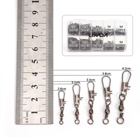 Lixada 200pcs 5 tailles pêche baril pivotant avec verrouillage de sécurité Snap Connecteur Fishing Tackle 5 / 7 / 9 / 11/13