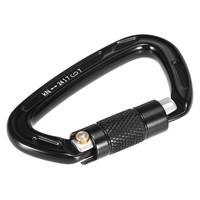 Lixada 24KN haute résistance mousqueton Twist Lock mousqueton de verrouillage hamacs rappelant mousqueton