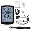 LIXADA 3 en 1 ordinateur de vélo sans fil écran LCD multifonctionnel ordinateur de vélo avec capteur de fréquence cardiaque compteur de vitesse de vélo de montagne odomètre IPX7 cyclisme étanche chronomètre de température mesurable