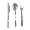 Lixada 3 pces Titanium Camping Outdoor Picnic Couverts Cuillère Couteau Fourchette