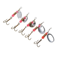 Lixada 30 PCS Paillette Metal Fishing Lures Sequins Shell Spinner Baits Crochets Tackle Salmon Bass