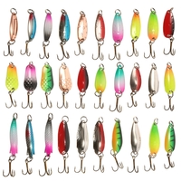 Lixada 31 PCS Leurre De Pêche Set Spinner Dur Appât Cuillère Leurre En Métal Treble Crochet Artificiel De Pêche Spinnerbait Outil De Pêche S