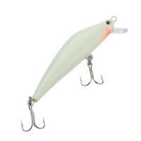 Lixada 3D Luminous Night Bait Minnow Lure Hard Bait Lure Fish Hook 82mm 8g Accessoire de pêche artificielle avec deux crochets triangulaires
