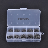 Lixada 600pcs Hameçon Avec Boîte de Attirail de Pêche 3 -12 10 Tailles en Acier au Carbone