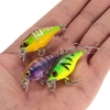 Lixada 6PCS Plongée Crankbait Lessive Lures 4.4g 43mm 0.3-0.6m Articulation artificielle Ensemble de leurres à pêche dure Appui avec crochets n ° 10