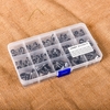 Lixada 75 Pcs / Boîte 15 Tailles Télescopique Canne À Pêche Guide Pointe Kit De Réparation Tige BRICOLAGE Oeil Anneaux Tige De Pêche Guide de Pêche S